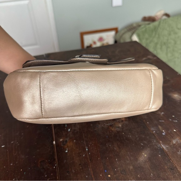 Coach Taylor Flap Adjustable Shoulder Crossbody Bag in Champagne - Picture 2 of 9